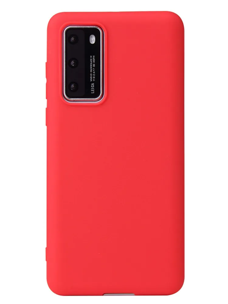 

Чехол матово силиконовый для Huawei P40 Red, Красный