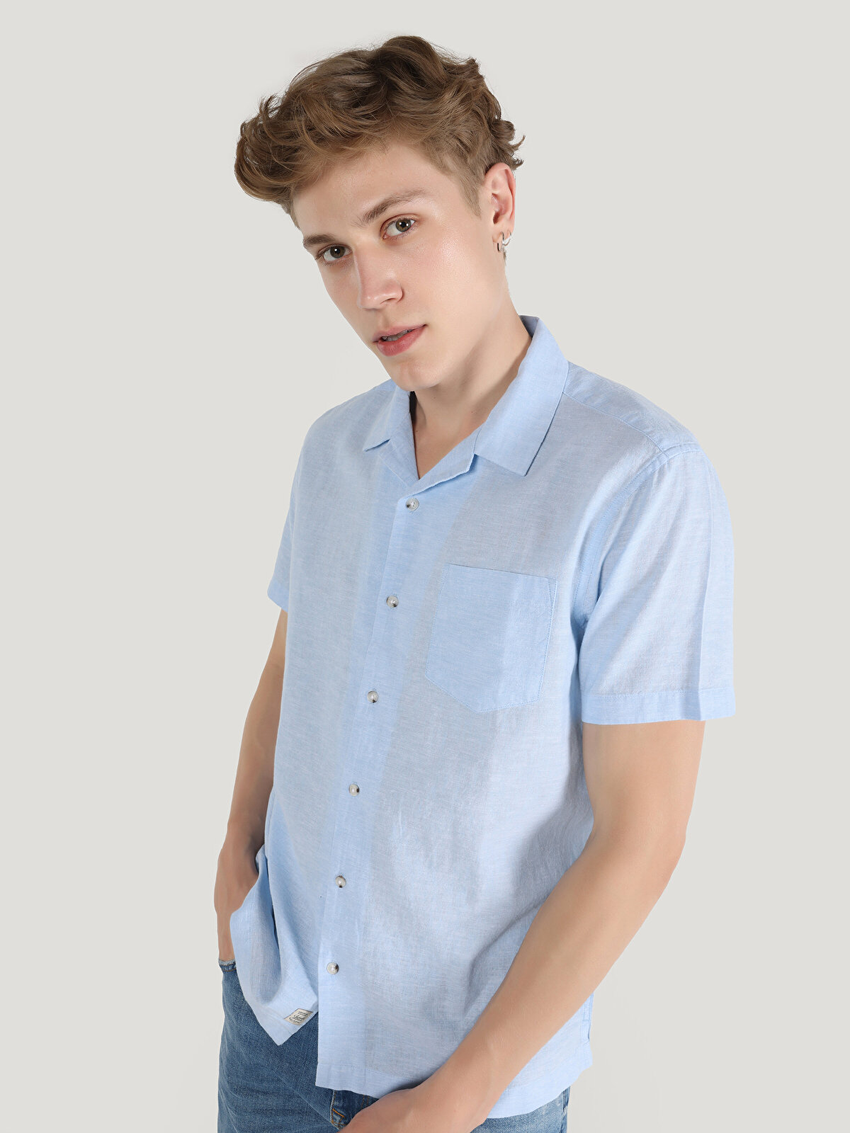 

Рубашка мужская Colin's CL1063689_Q1.V1 голубая S, Голубой, CL1063689_Q1.V1