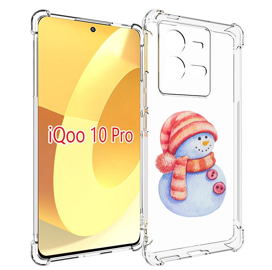 

Чехол MyPads Веселый снеговик для Vivo iQOO 10 Pro, Прозрачный, Tocco