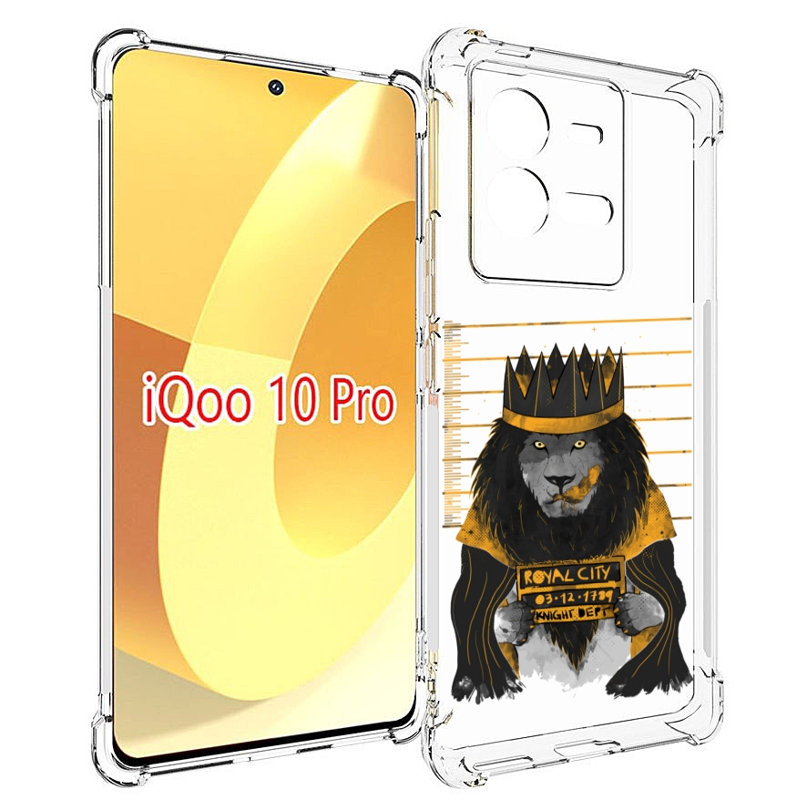 

Чехол MyPads лев в законе для Vivo iQOO 10 Pro, Прозрачный, Tocco