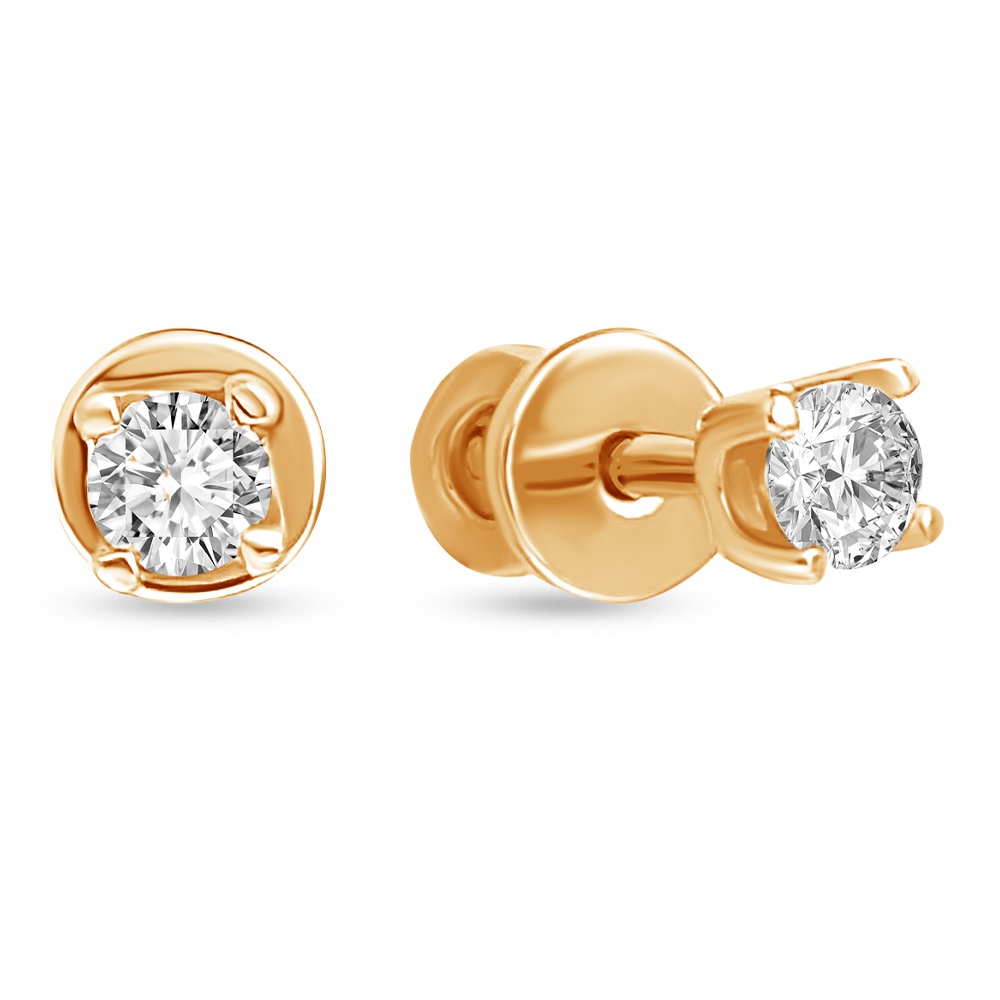 

Серьги из золота 585Gold 102008358, муассанит, 102008358