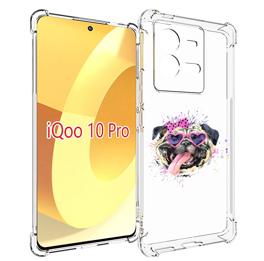 

Чехол MyPads Веселая собака для Vivo iQOO 10 Pro, Прозрачный, Tocco
