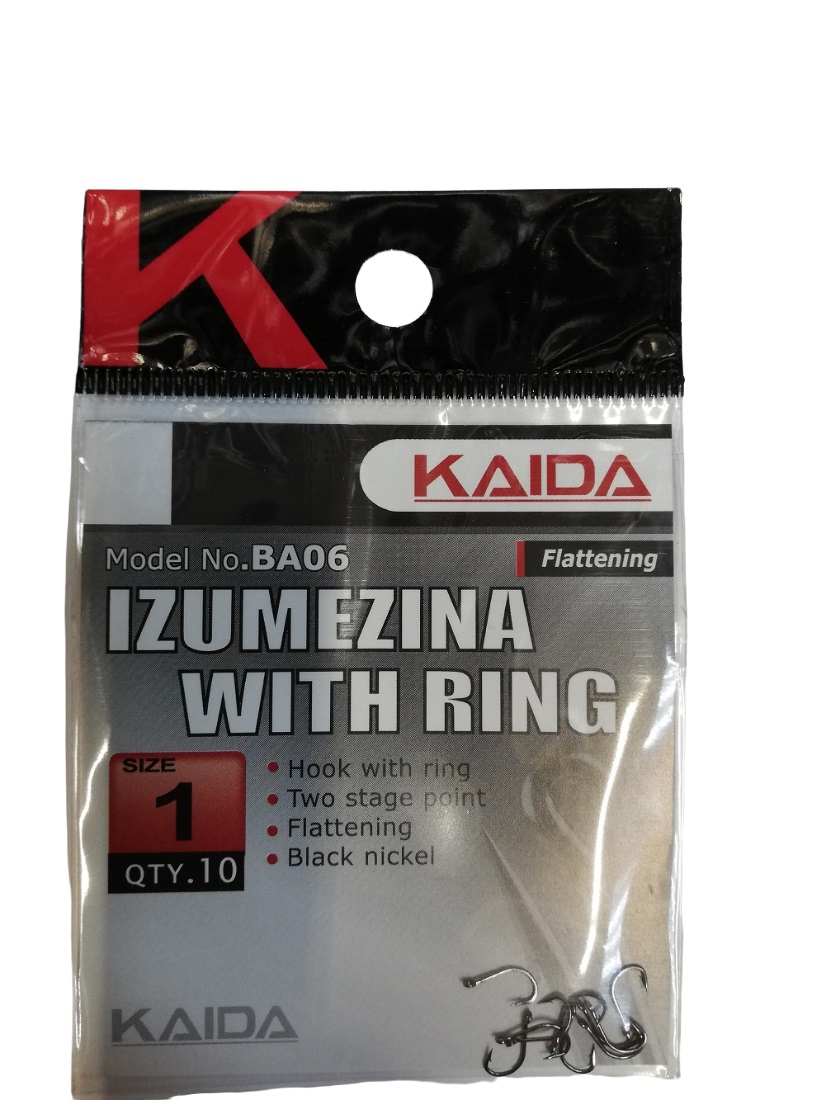 

Крючки одинарные Kaida IZUMEZINA WITH RING №1