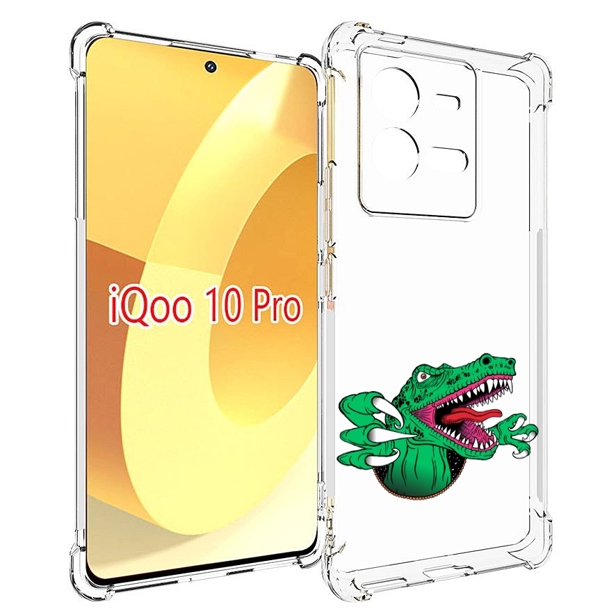 

Чехол MyPads крокодил для Vivo iQOO 10 Pro, Прозрачный, Tocco