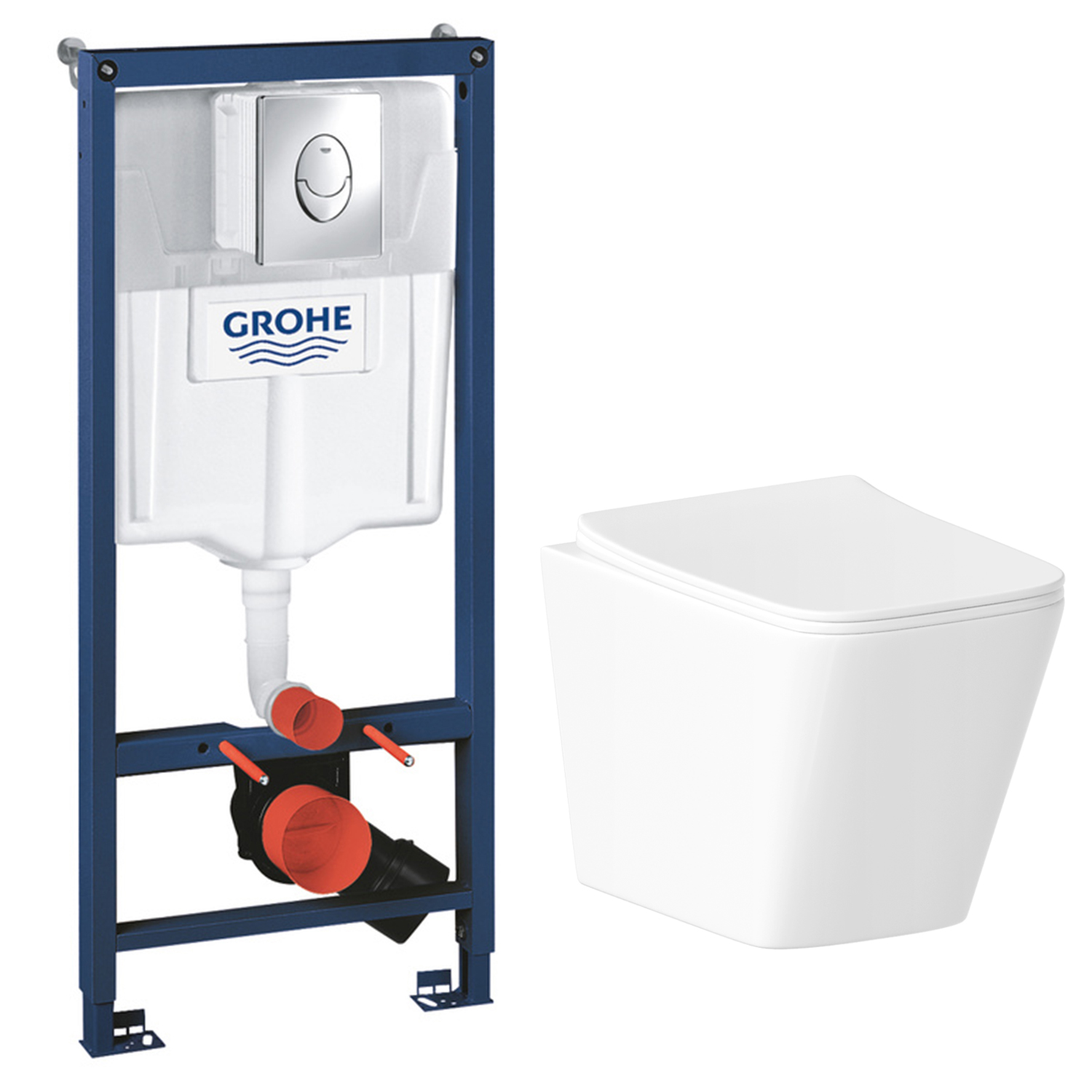 

Комплект инсталляции Grohe с унитазом Helmken 35490301 с кнопкой смыва, set.Grohe.35490301.3