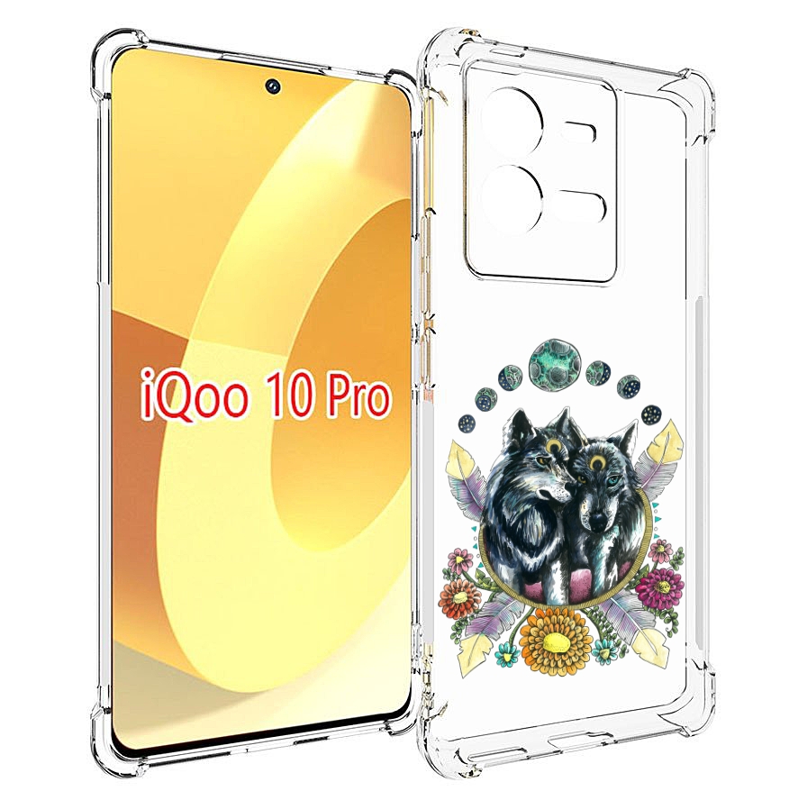 

Чехол MyPads красивые волки абстракция для Vivo iQOO 10 Pro, Прозрачный, Tocco