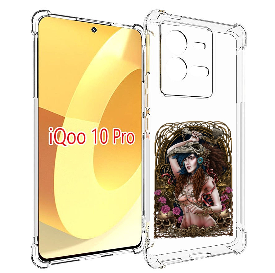 

Чехол MyPads красивая девушка рисунок для Vivo iQOO 10 Pro, Прозрачный, Tocco