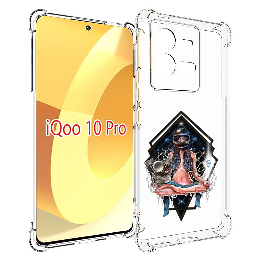 

Чехол MyPads красивая девушка в шлеме для Vivo iQOO 10 Pro, Прозрачный, Tocco