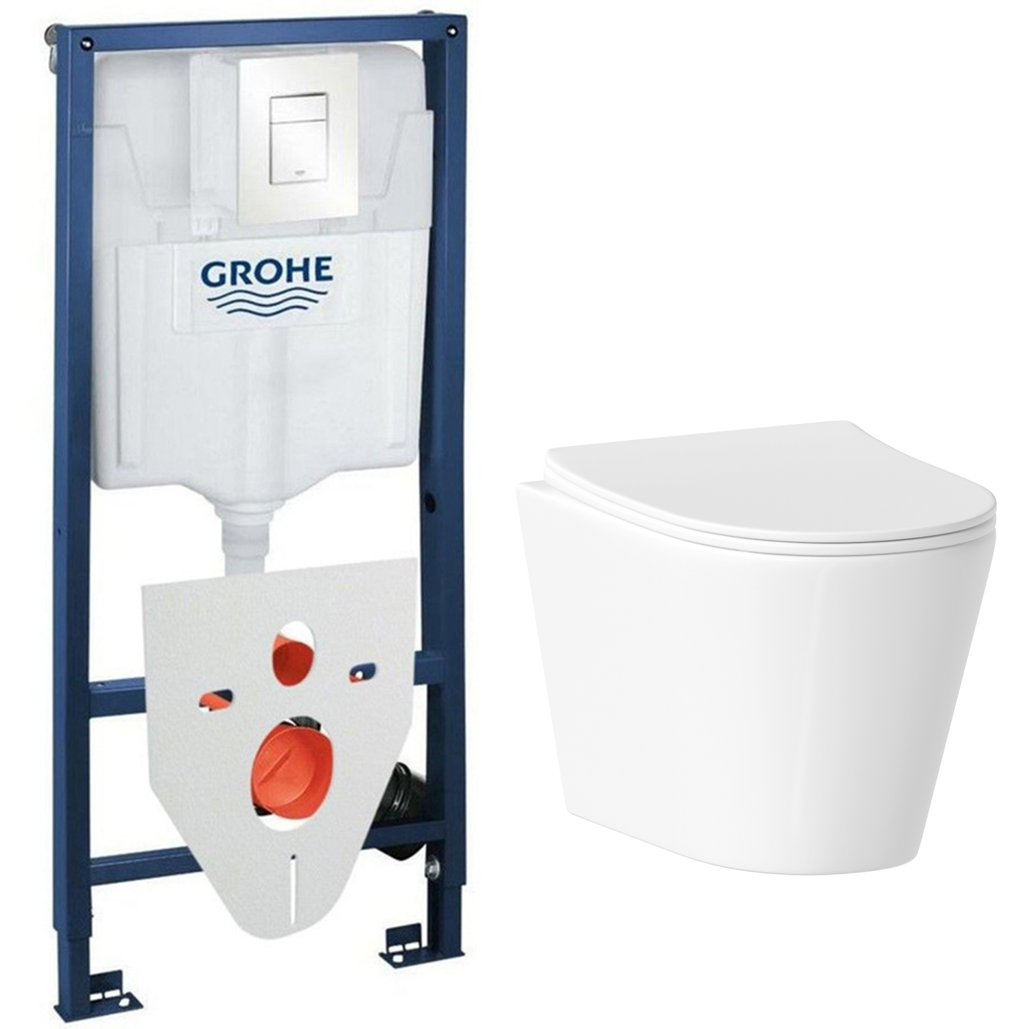 

Комплект инсталляции Grohe с унитазом Helmken 35490201 с кнопкой смыва и шумоизоляцией, set.Grohe.35490201.4
