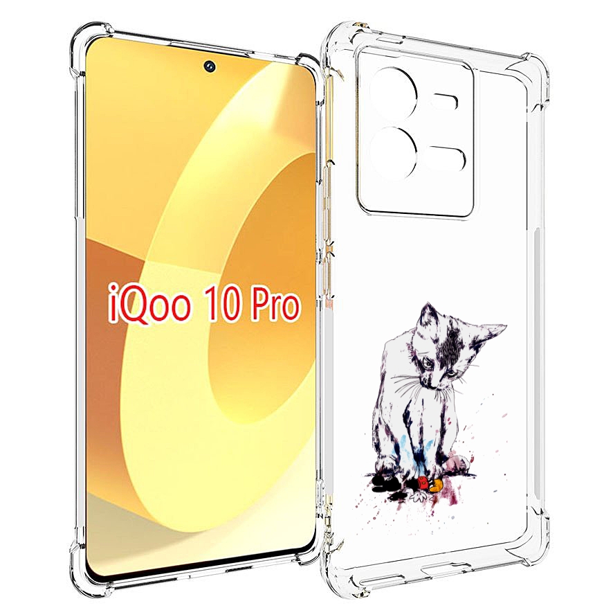 

Чехол MyPads кот и микки для Vivo iQOO 10 Pro, Прозрачный, Tocco