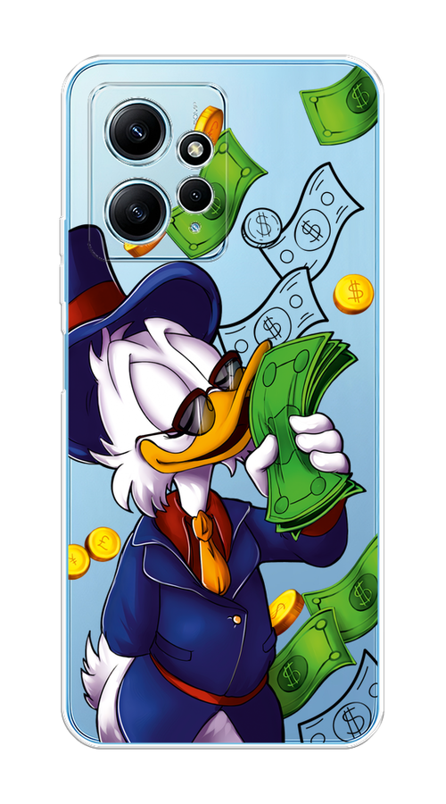 

Чехол на Xiaomi Redmi Note 12 4G "Scrooge McDuck with Money", Синий;зеленый;белый, 318350-1