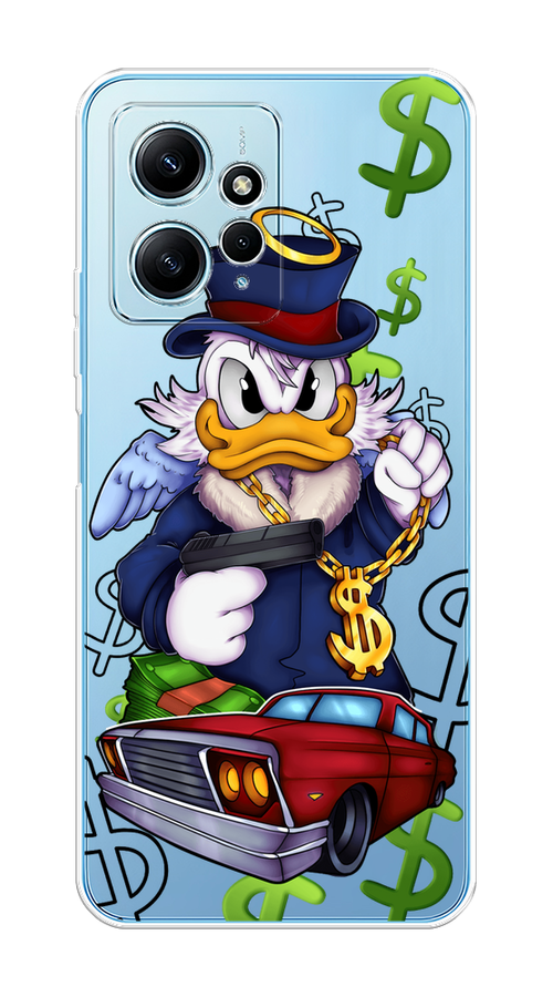 

Чехол на Xiaomi Redmi Note 12 4G "Scrooge McDuck with a Gold Chain", Красный;синий;белый, 318350-1