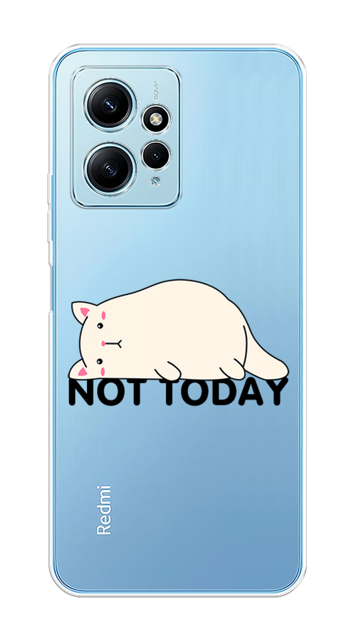 

Чехол на Xiaomi Redmi Note 12 4G "Cat not today", Белый;розовый;черный, 318350-1