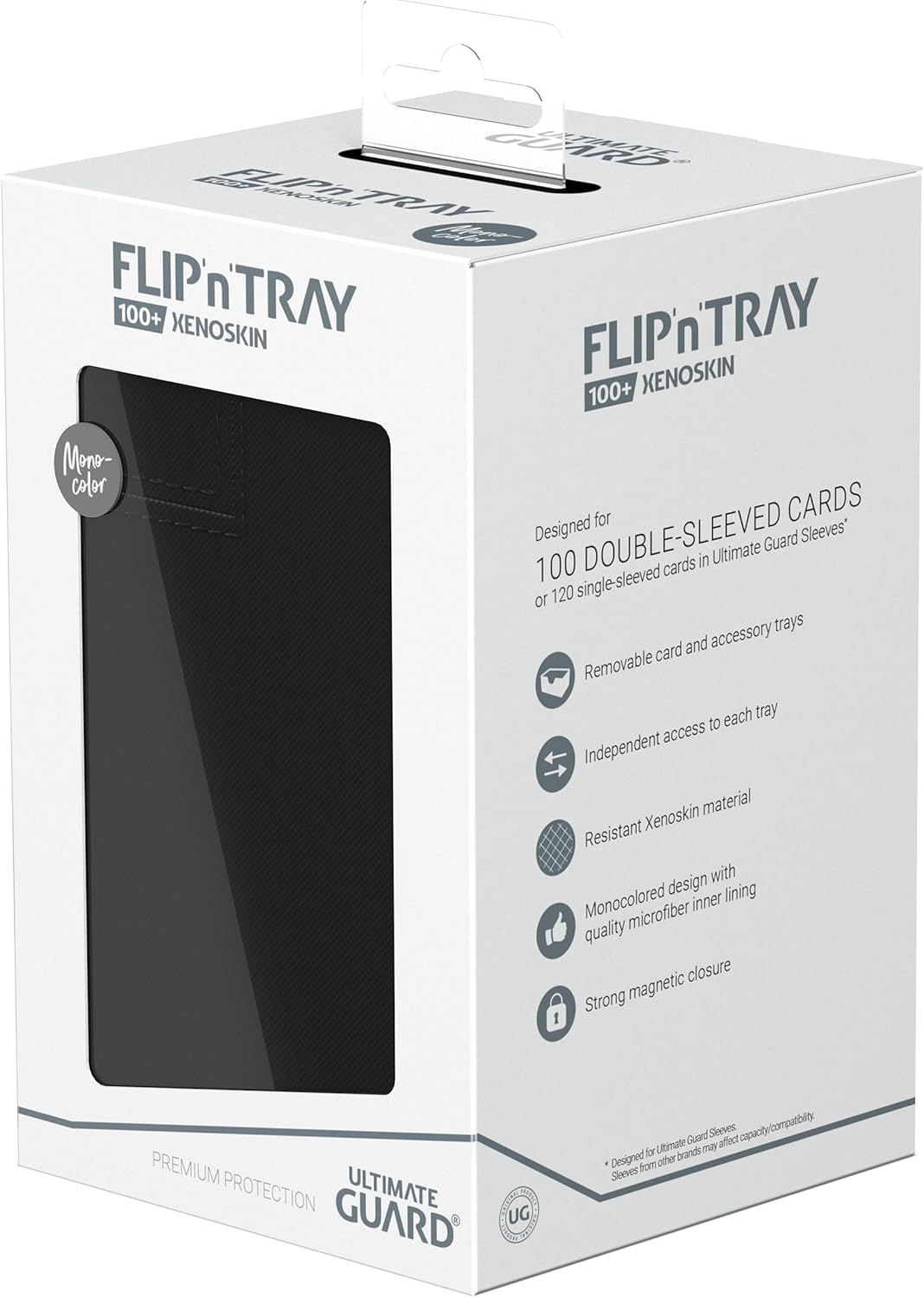 Коробочка Ultimate Guard FlipnTray XenoSkin 100 черная для карт MTG Pokemon 4390₽