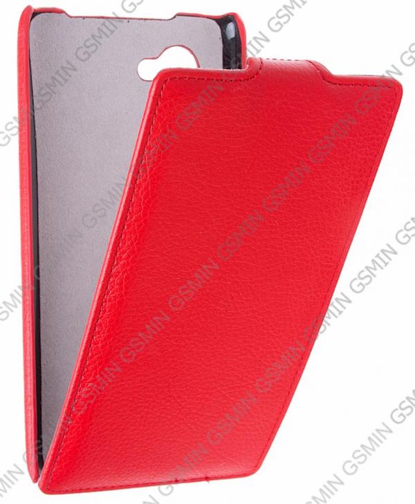 Кожаный чехол для Lenovo A880 Art Case (Красный)