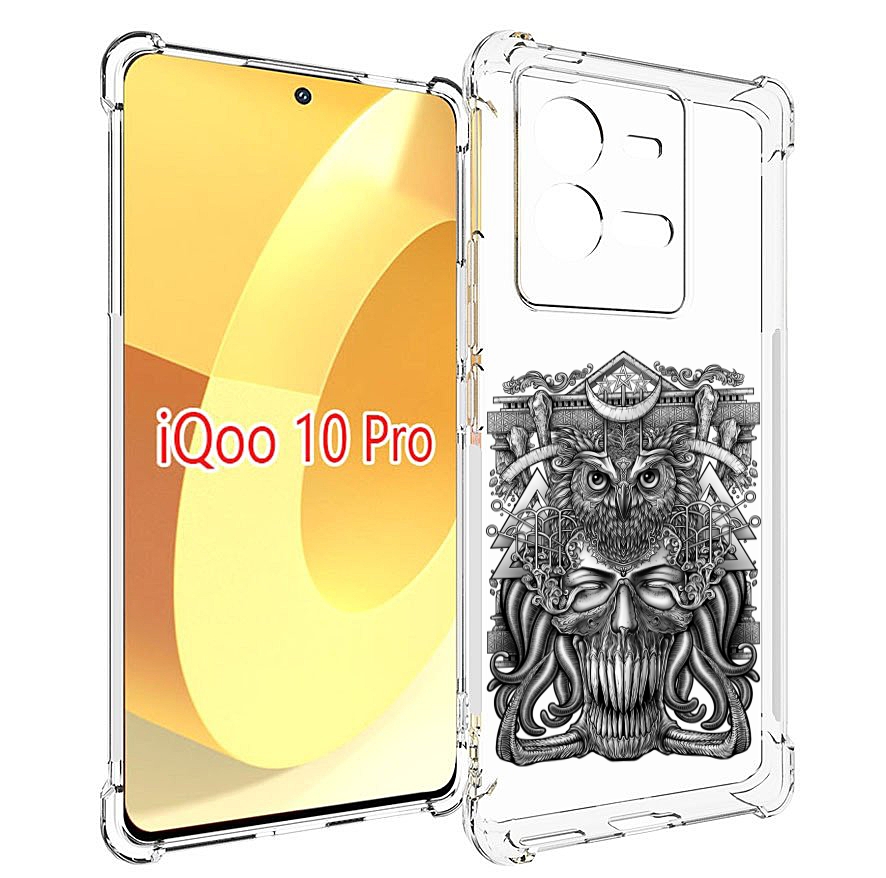 

Чехол MyPads зубастая сова для Vivo iQOO 10 Pro, Прозрачный, Tocco