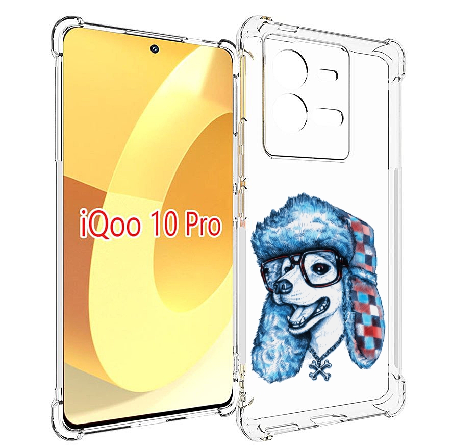 

Чехол MyPads зимний пес для Vivo iQOO 10 Pro, Прозрачный, Tocco