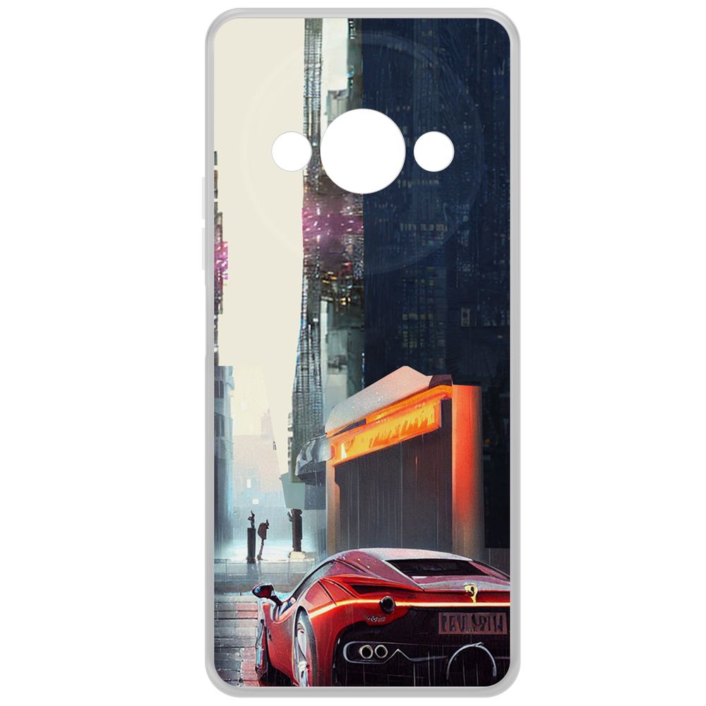 

Чехол-накладка Krutoff Clear Case Сити для Xiaomi Redmi A3, Прозрачный