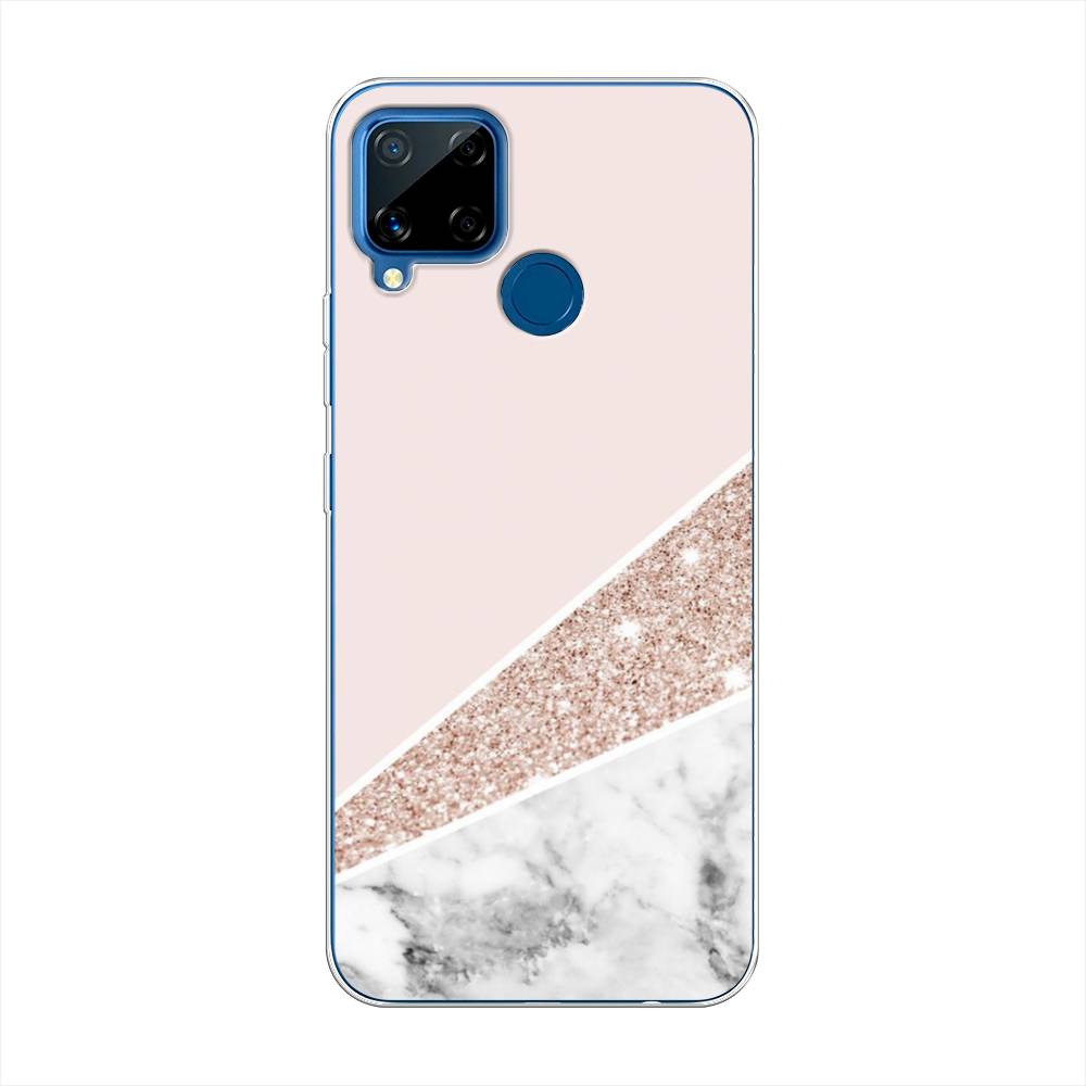 

Чехол на Oppo Realme C15 "Блестящий розовый мрамор", 255050-3