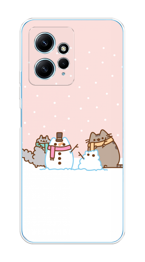 

Чехол на Xiaomi Redmi Note 12 4G "Котики в снегу", Розовый;белый;серый, 318350-5