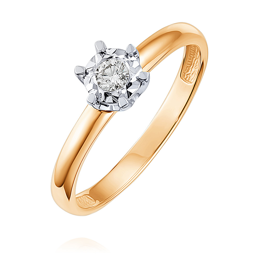 

Кольцо помолвочное из красного золота с бриллиантом р. , ADAMAS 15039995/01-А50Д-41, 15039995/01-А50Д-41