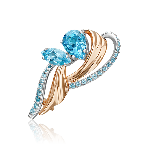 

Брошь из золота PLATINA jewelry 04-0285-00-201-1111, топаз, 04-0285-00-201-1111