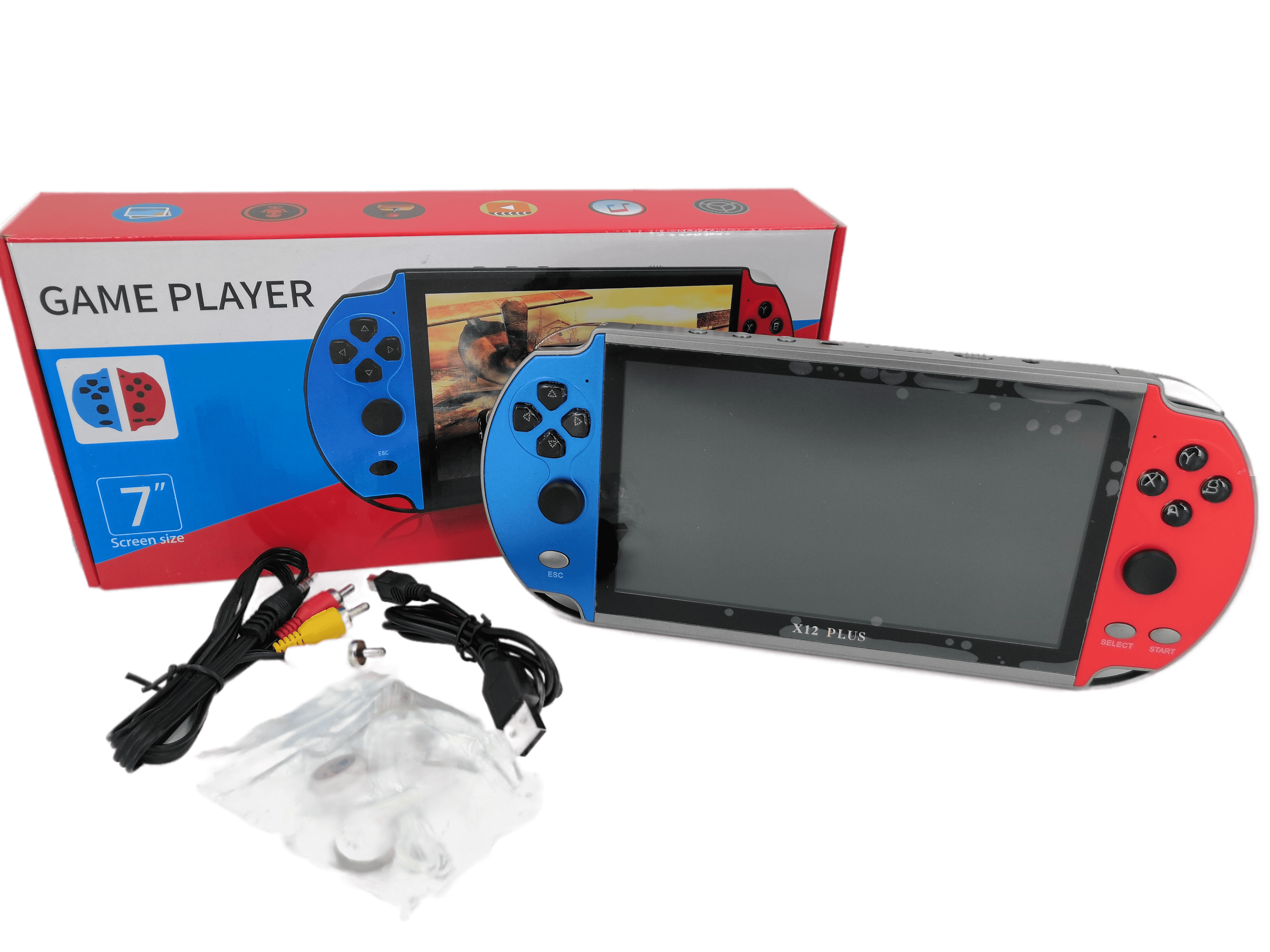 

Игровая приставка NoBrand X12Plus + 1000 игр, Голубой;красный;серебристый, X12Plus