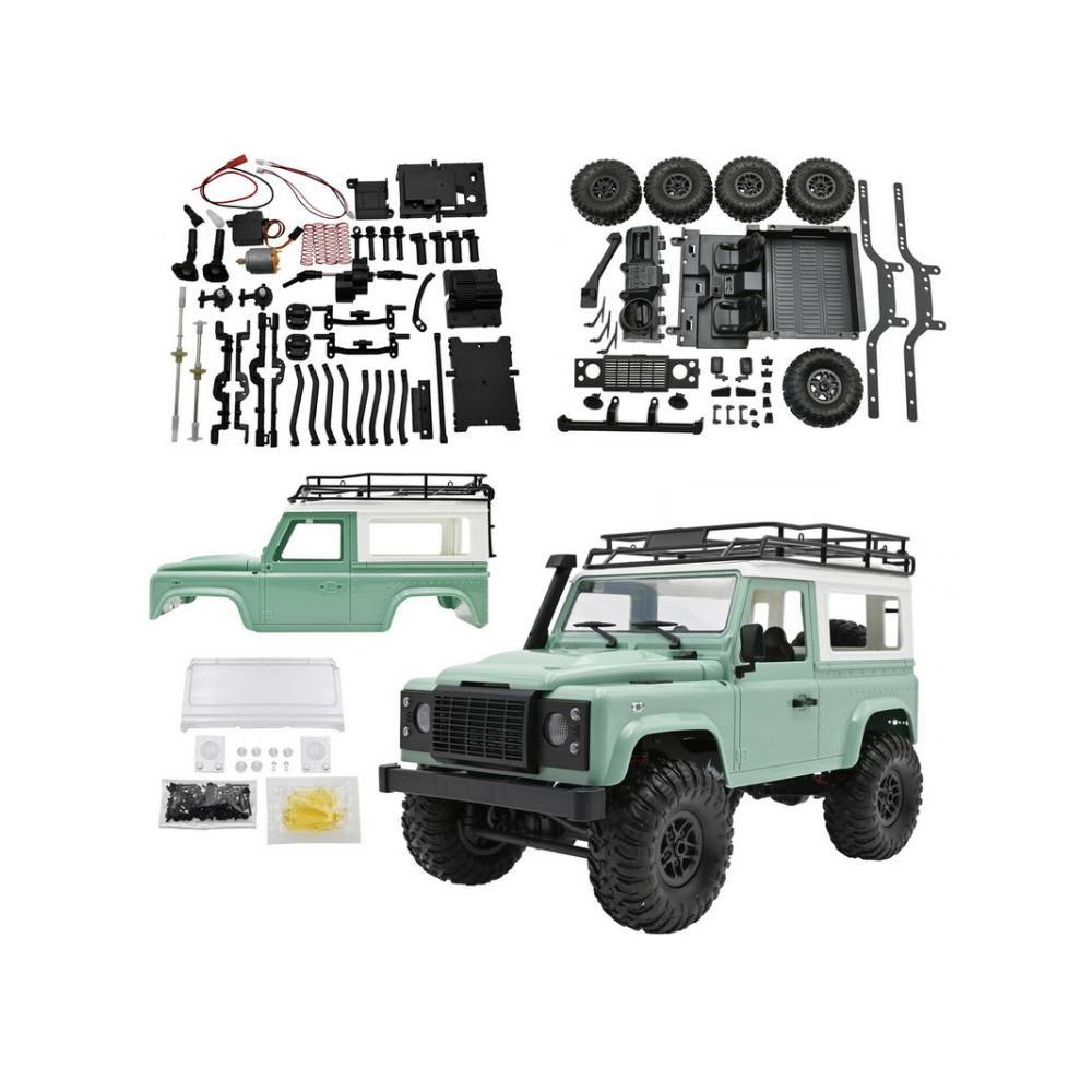 Конструктор для сборки MN MODEL джип Land Rover Defender зеленый MN-90K