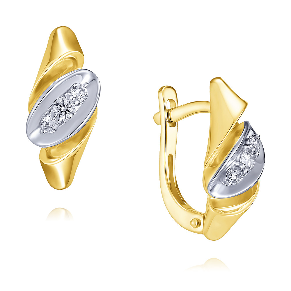 

Серьги из желтого золота с бриллиантом ADAMAS 24039970/01-А55Д-41, 24039970/01-А55Д-41