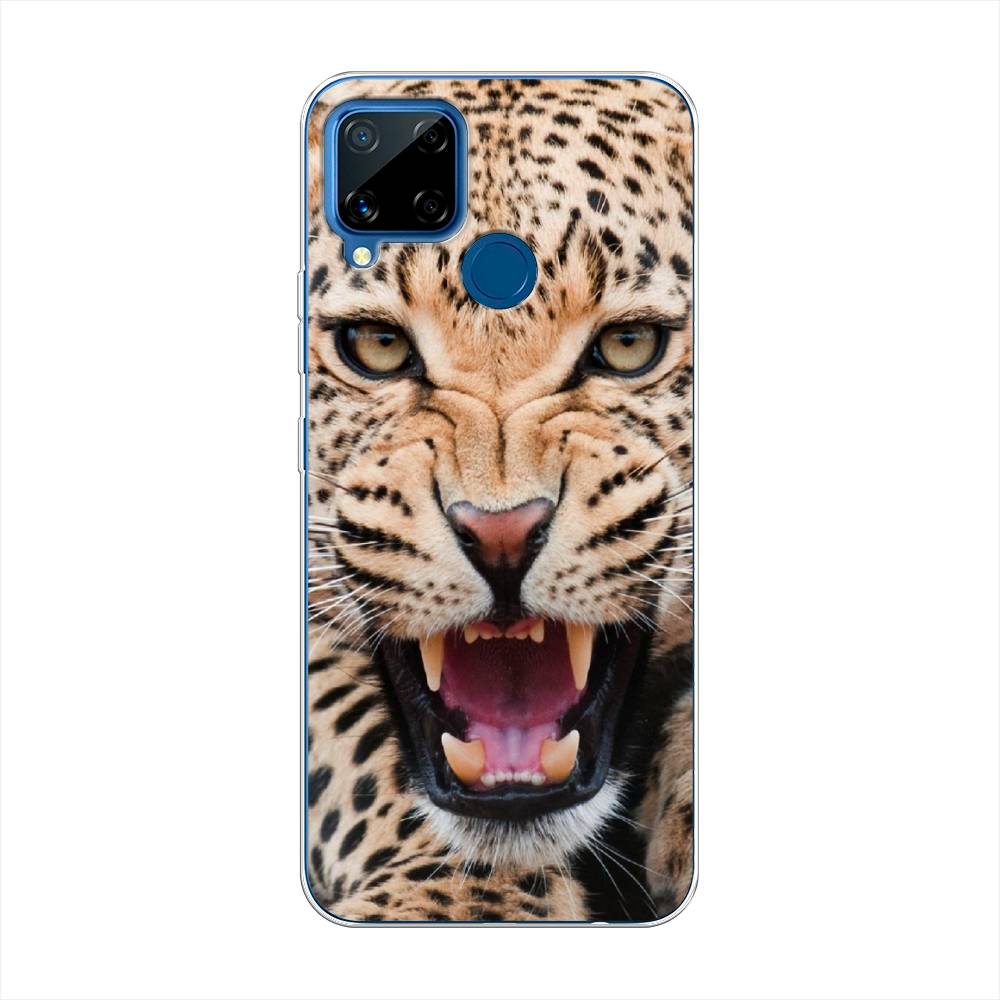 

Чехол на Oppo Realme C15 "Леопард 3d", Бежевый;черный, 255050-6