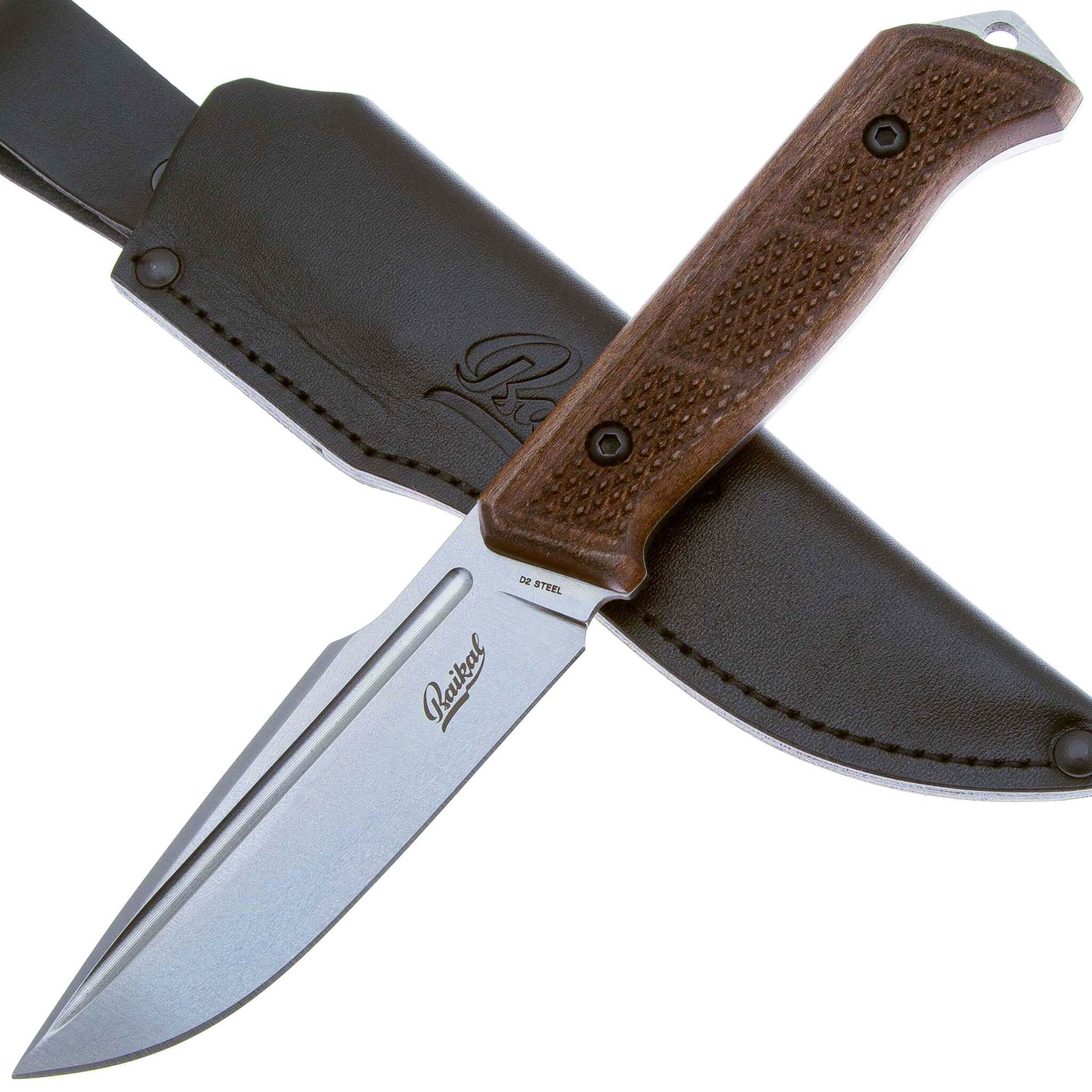 

Нож Kizlyar Supreme туристический Baikal, сталь D2 StoneWash, Орех, 4610094291206, Коричневый
