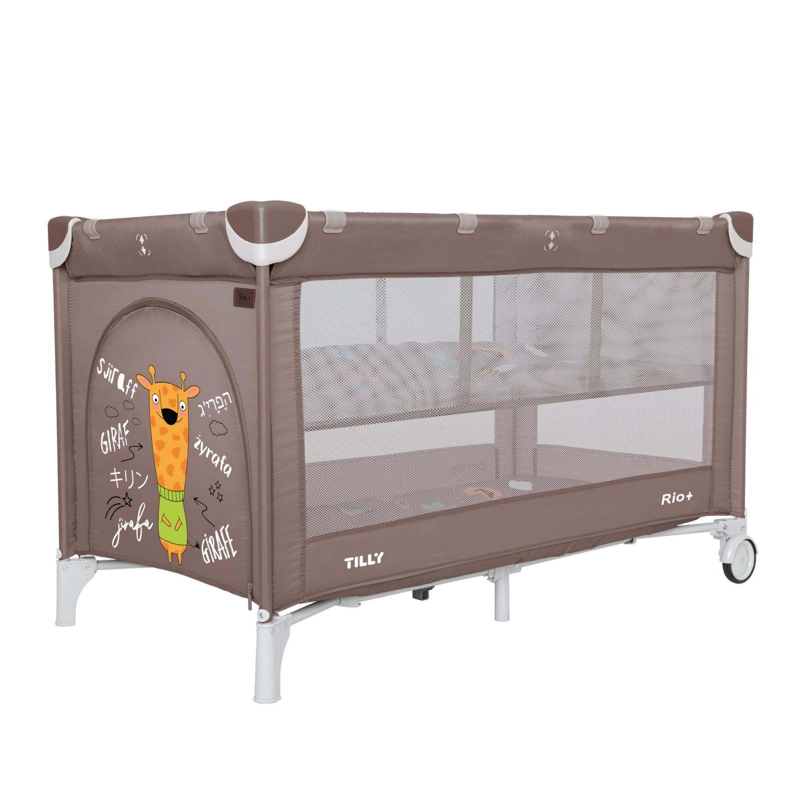 

Манеж детский BABY TILLY T-1021 Rio+ Chocolate Brown с рисунком