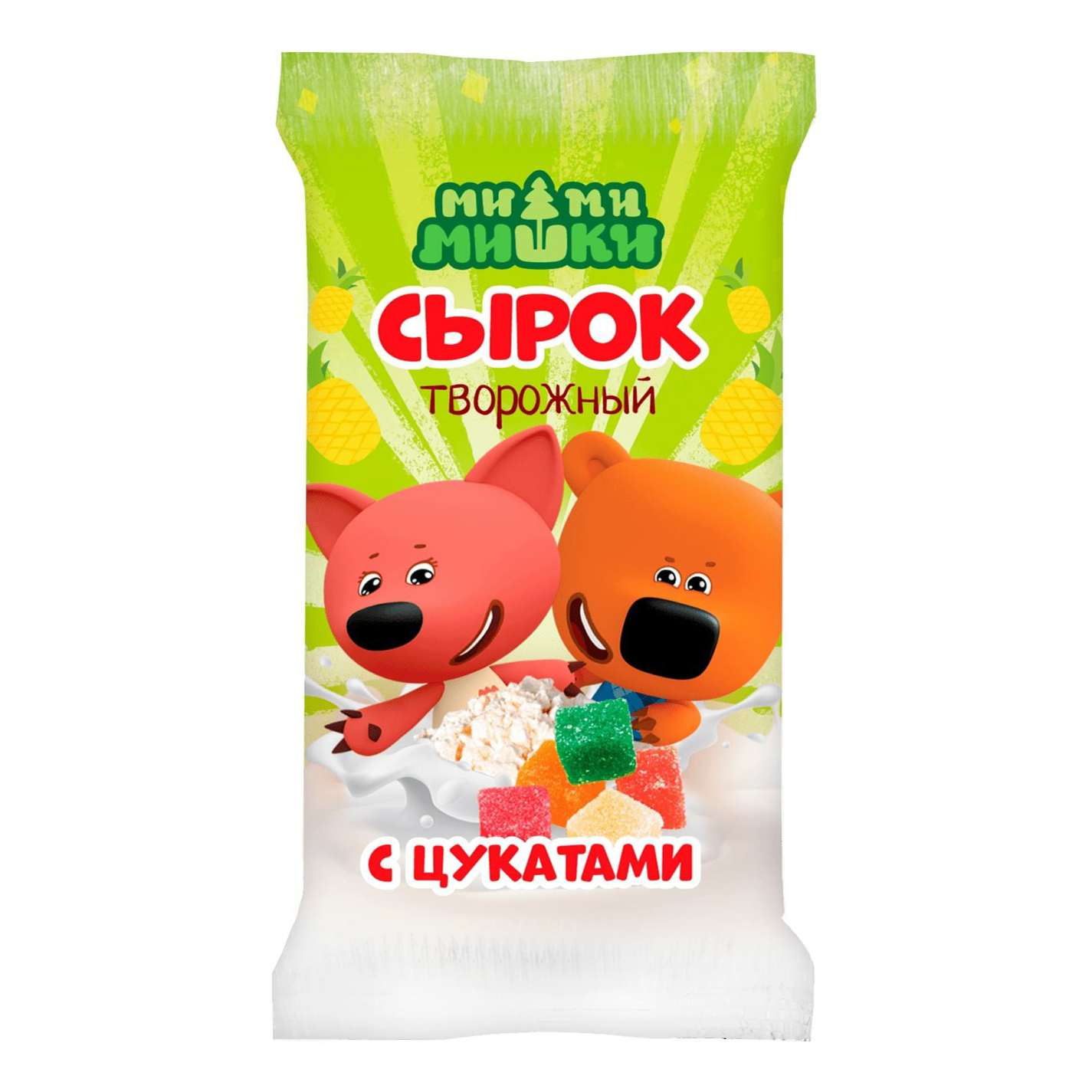 

Сырок творожный Ми-ми-мишки с цукатами 9% 90 г