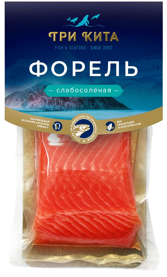 

Форель Три Кита слабосоленая филе 300 г