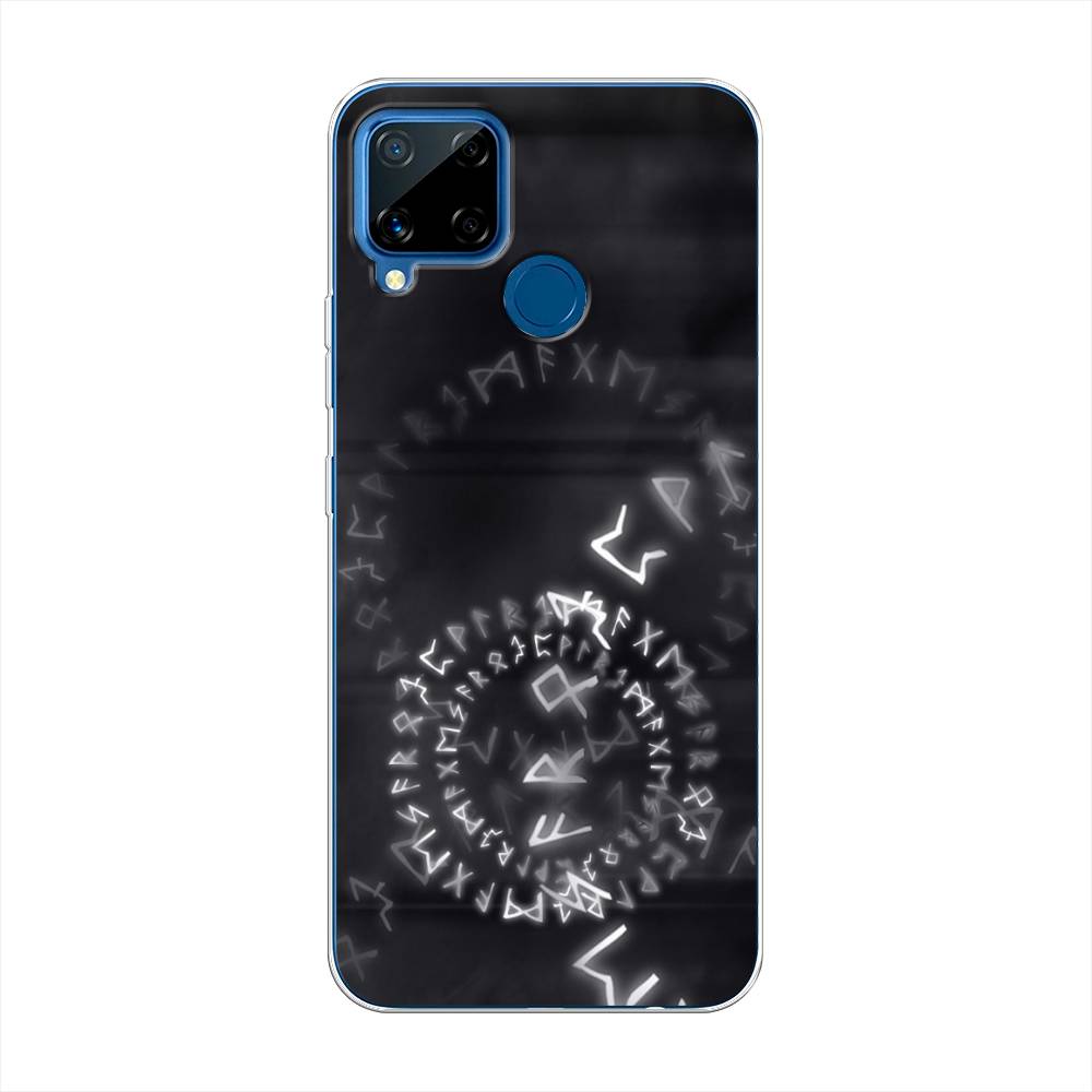 

Чехол на Oppo Realme C15 "Руны", Серый;черный, 255050-3