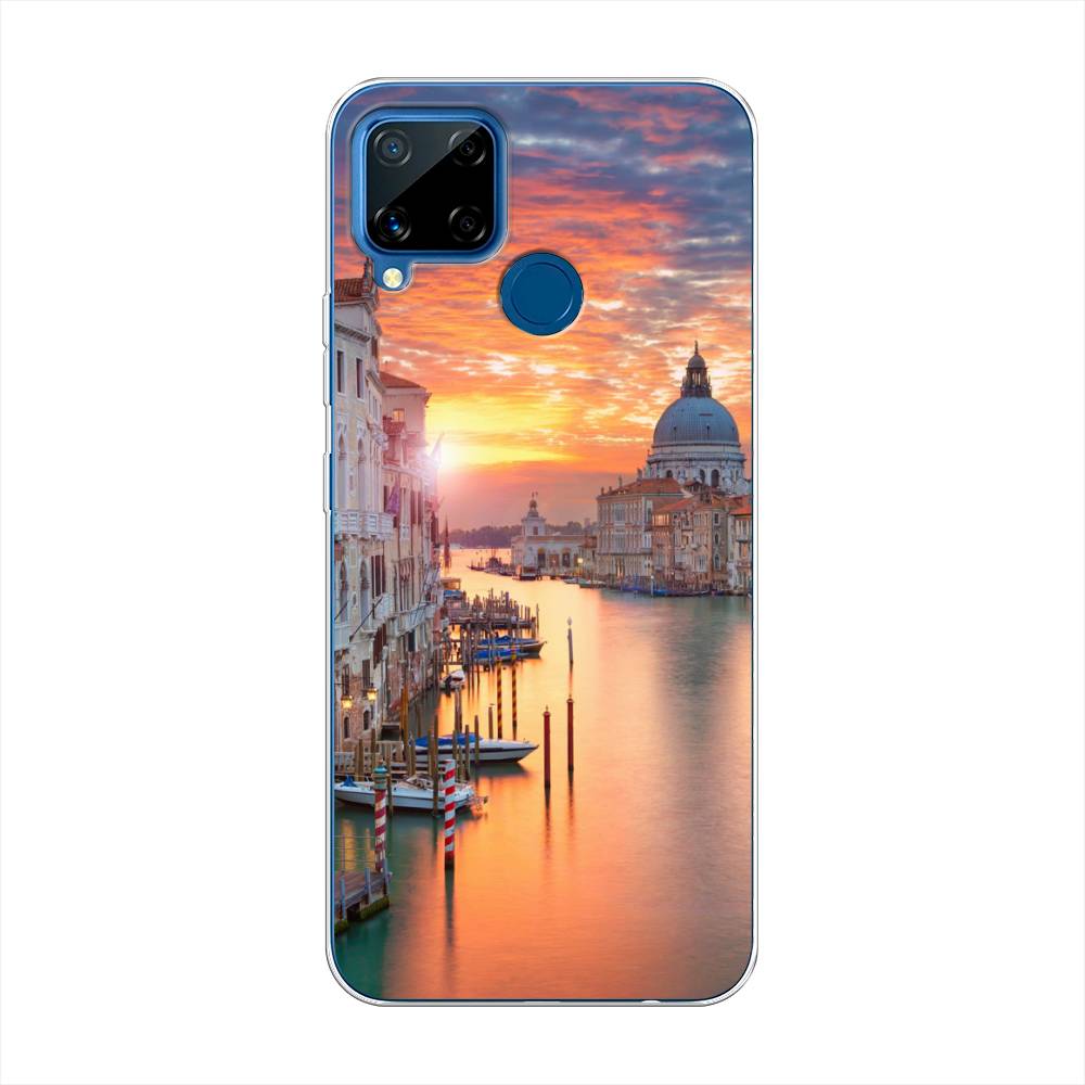 

Чехол на Oppo Realme C15 "Восход 11", Розовый;оранжевый, 255050-2