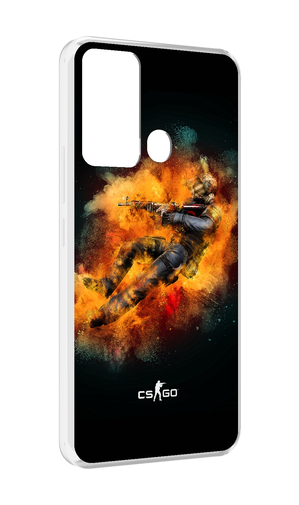 

Чехол MyPads CS-go-Контр-террорист мужской для Infinix Hot 12i, Прозрачный, Tocco