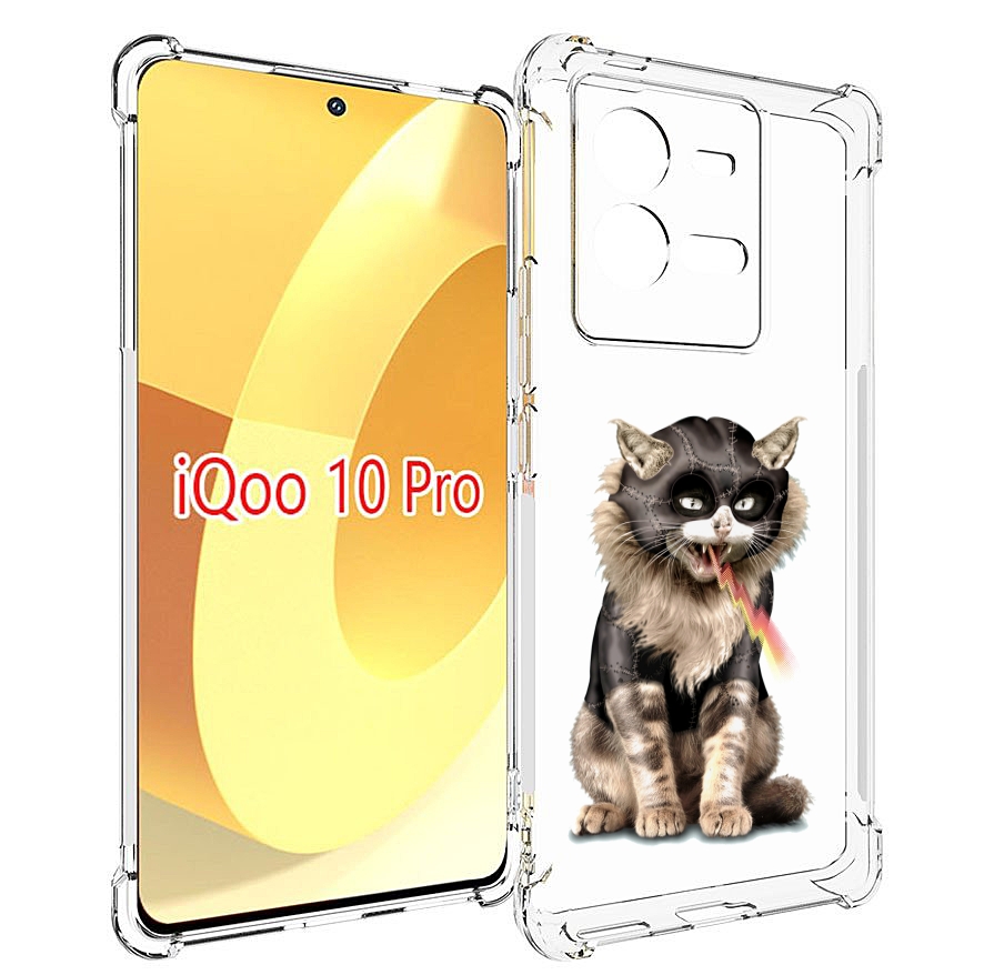 

Чехол MyPads дьяволский кот для Vivo iQOO 10 Pro, Прозрачный, Tocco