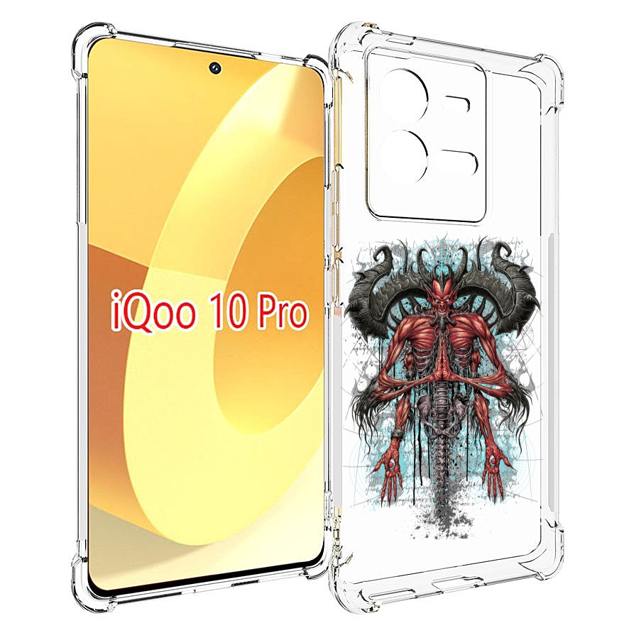 

Чехол MyPads дьявол для Vivo iQOO 10 Pro, Прозрачный, Tocco