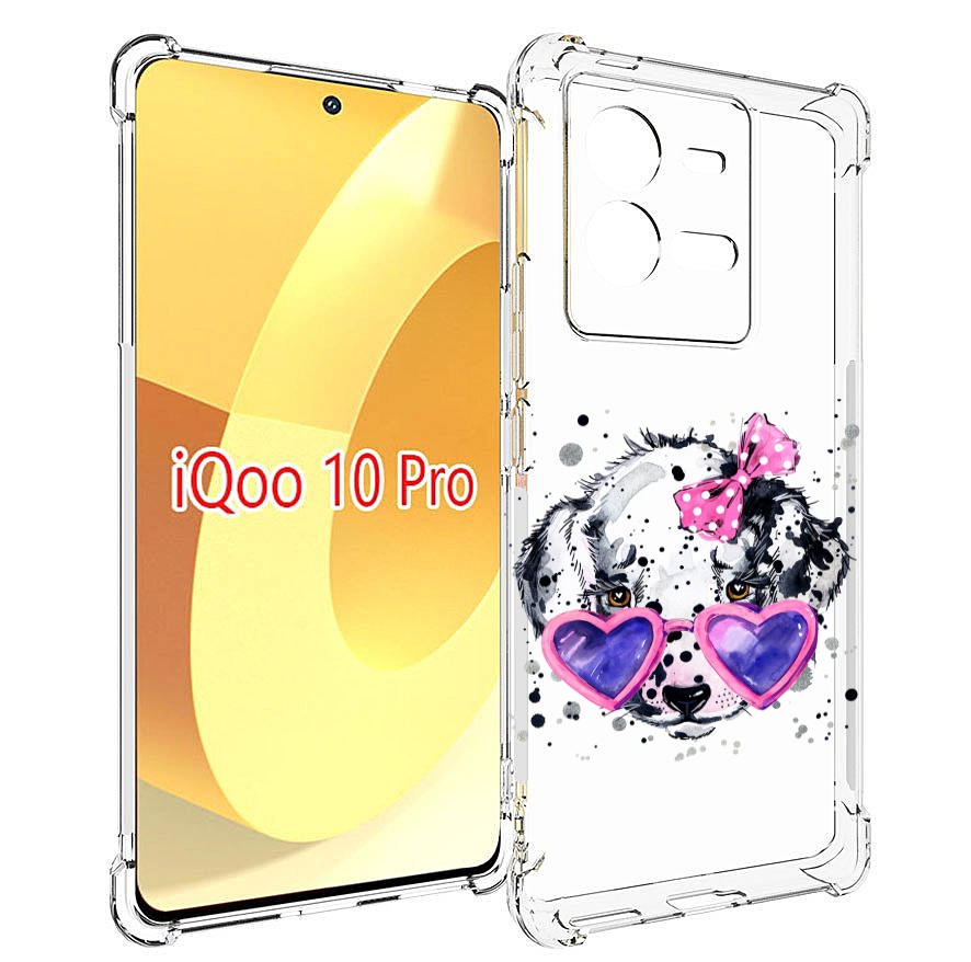 

Чехол MyPads долматинец в очках для Vivo iQOO 10 Pro, Прозрачный, Tocco
