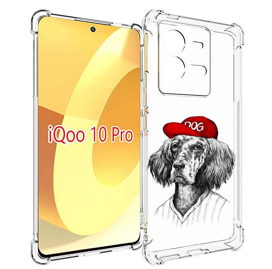 

Чехол MyPads дог для Vivo iQOO 10 Pro, Прозрачный, Tocco