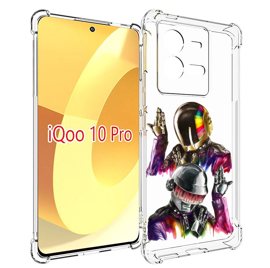 

Чехол MyPads диско космонавты для Vivo iQOO 10 Pro, Прозрачный, Tocco