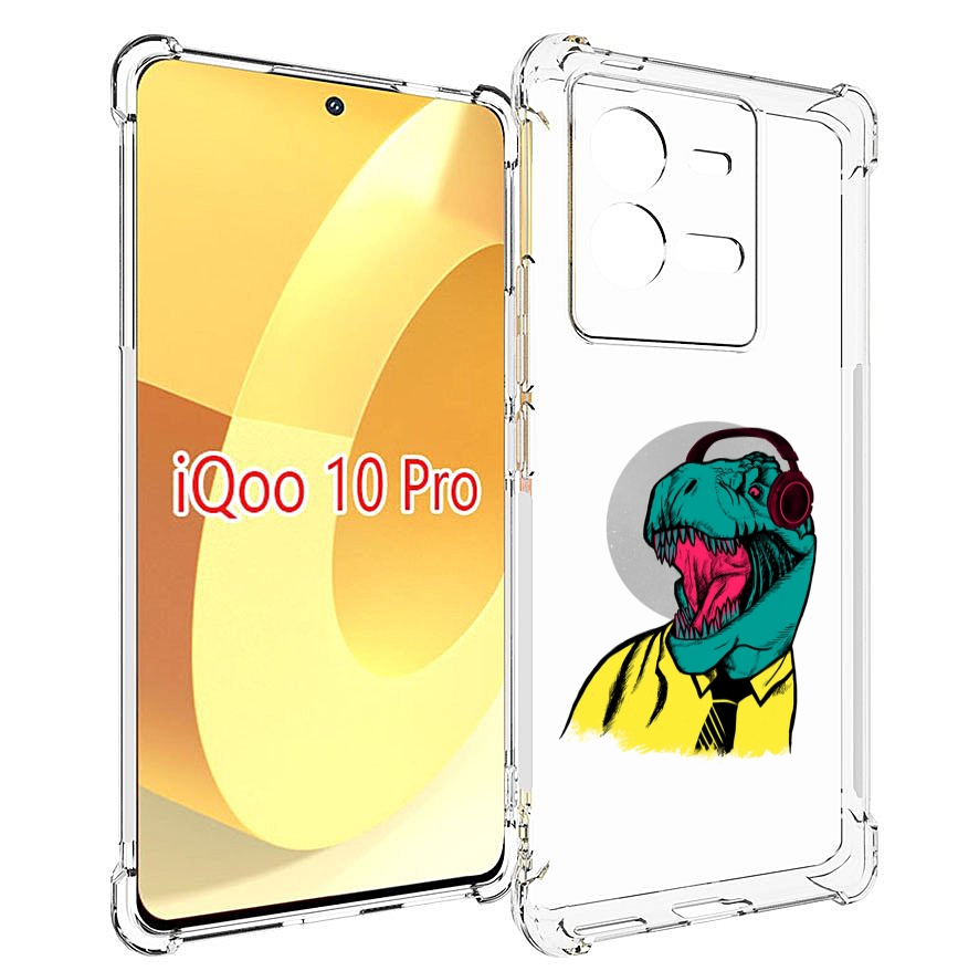 

Чехол MyPads дино для Vivo iQOO 10 Pro, Прозрачный, Tocco