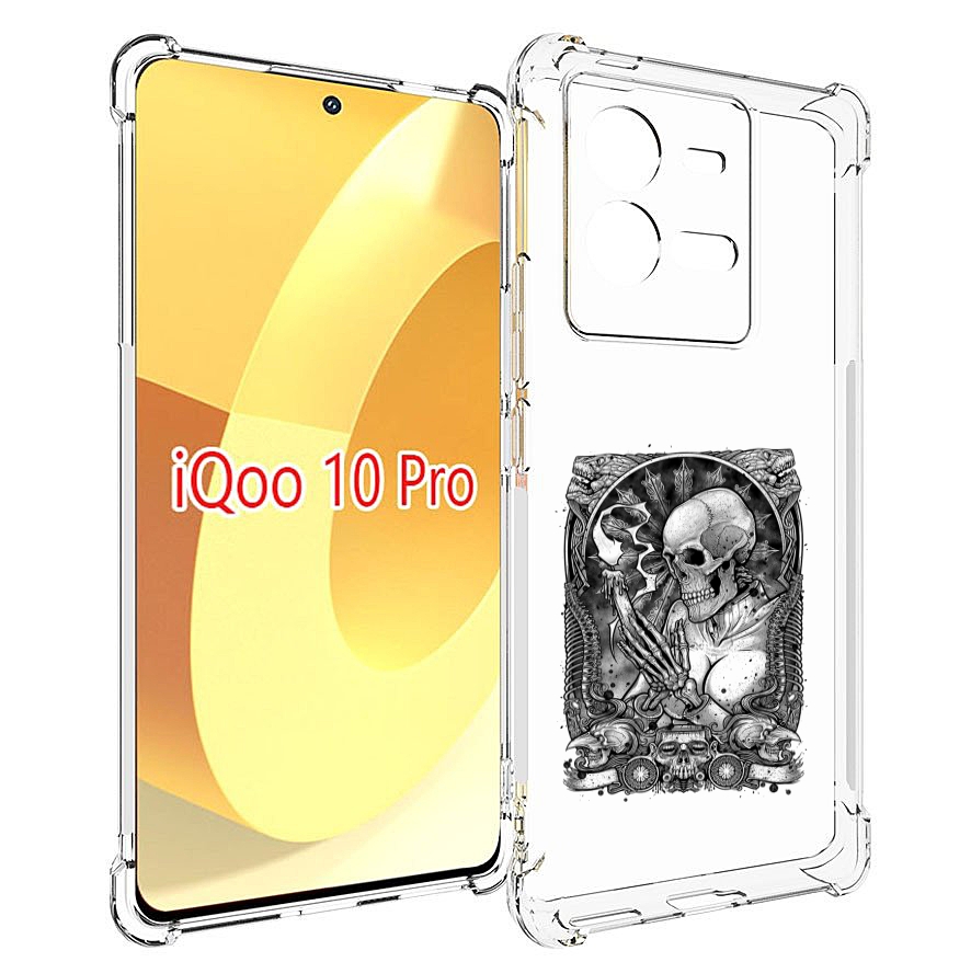 

Чехол MyPads девушка скелет для Vivo iQOO 10 Pro, Прозрачный, Tocco