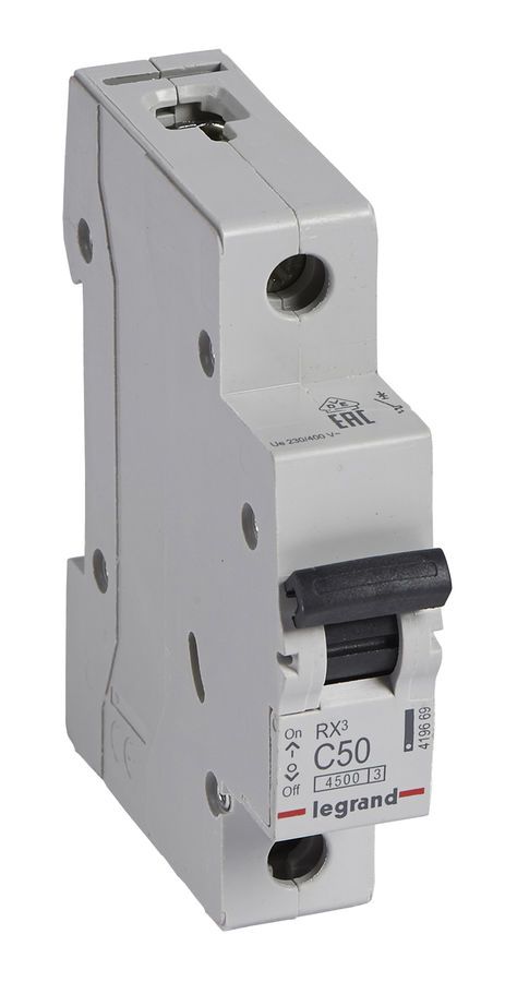 Автоматический выключатель 1Р 50A (С) 4.5kA RX3 LeGrand
