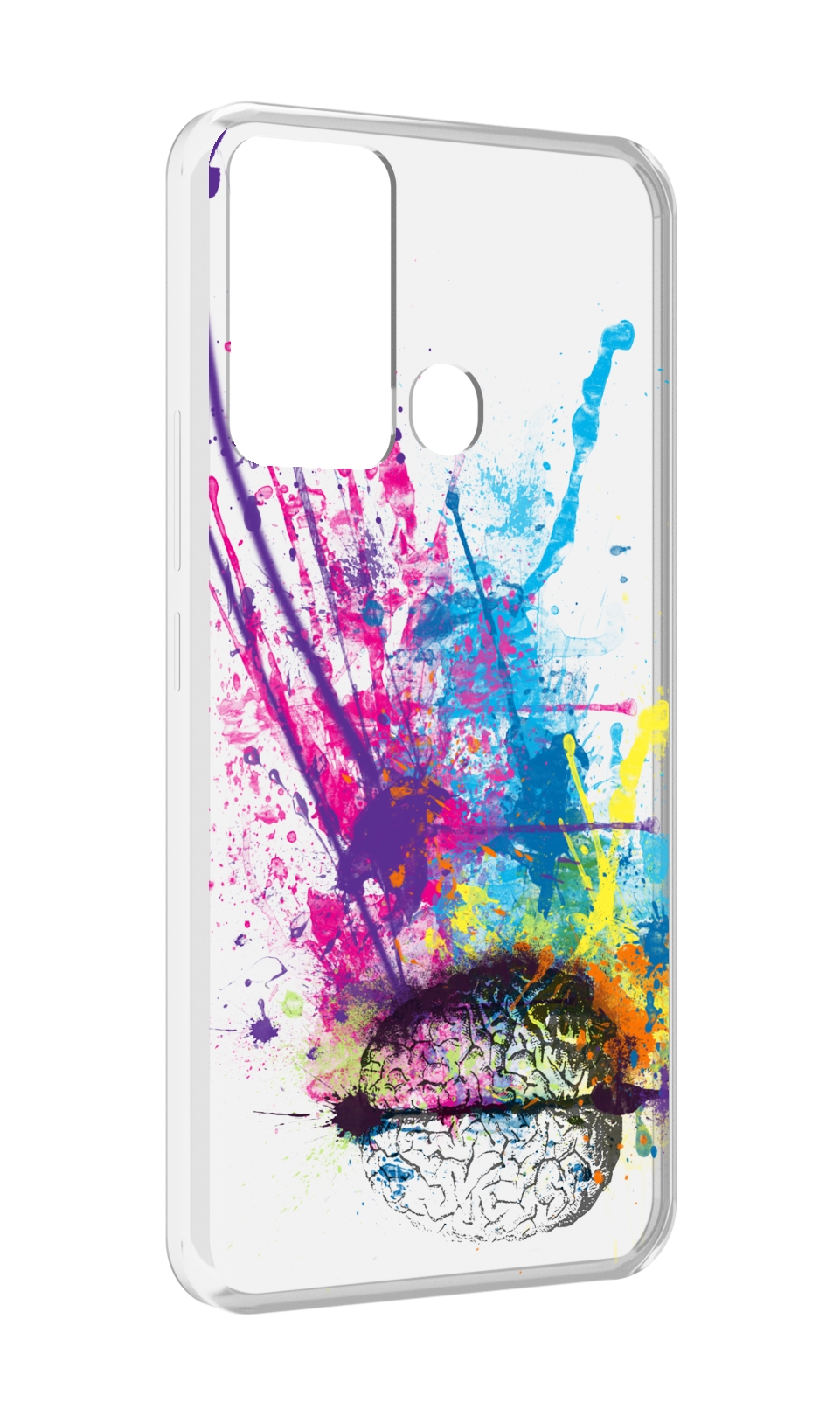 

Чехол MyPads яркий красочный мозг для Infinix Hot 12i, Прозрачный, Tocco