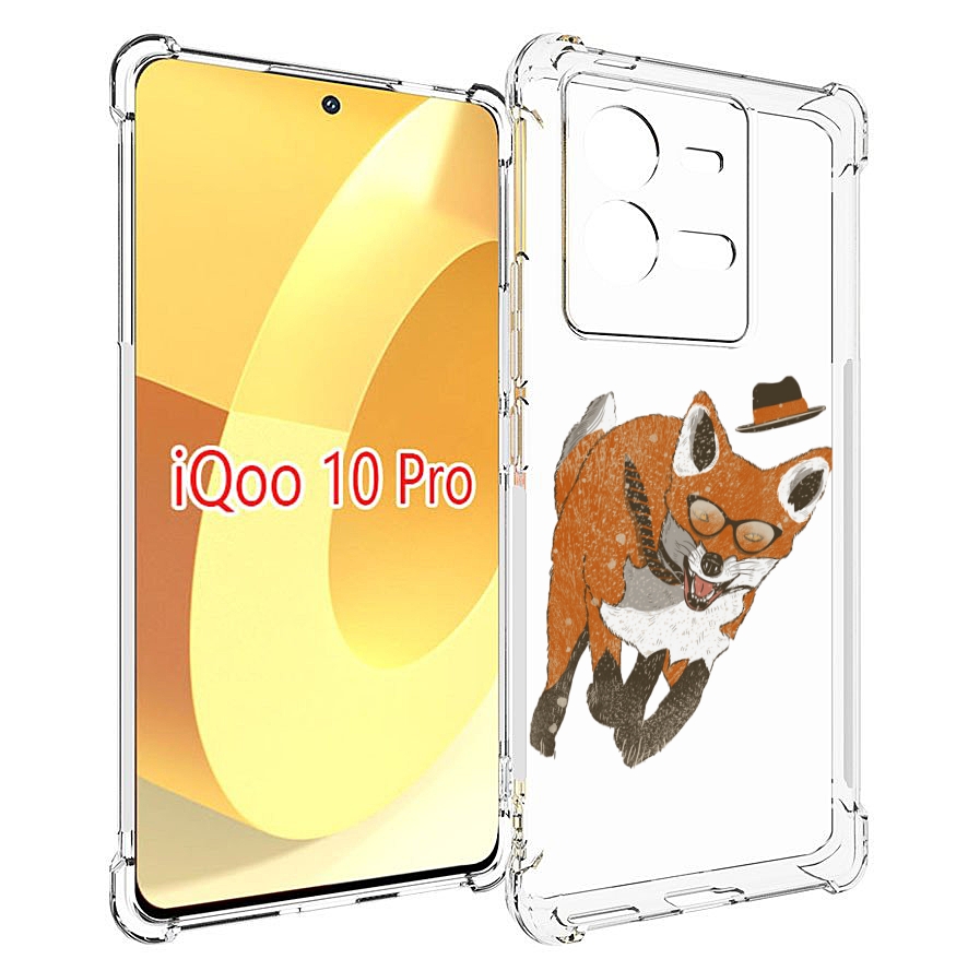

Чехол MyPads шустрый лис для Vivo iQOO 10 Pro, Прозрачный, Tocco