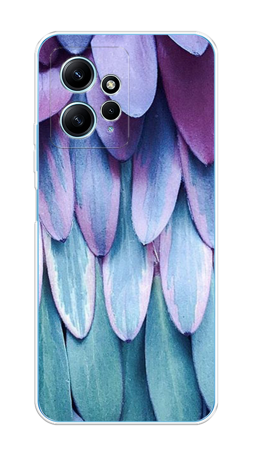 

Чехол на Xiaomi Redmi Note 12 4G "Синее перо", Фиолетовый;голубой, 318350-3