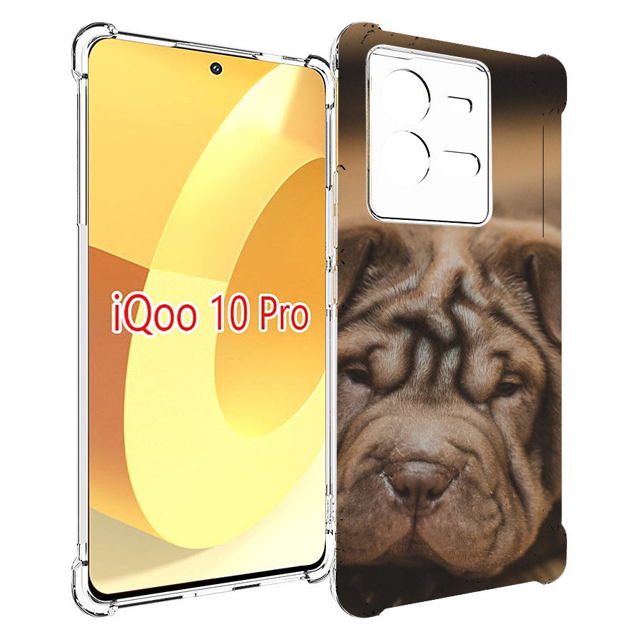

Чехол MyPads шарпеи для Vivo iQOO 10 Pro, Прозрачный, Tocco