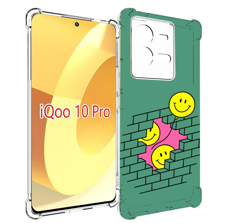 фото Чехол mypads шарики в стене для vivo iqoo 10 pro